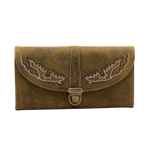 Myra Bag Handmade Charcoal Wallet Leather & Hairon Canvas & Cowhide Leat… - Picture 1 of 4